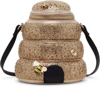 Betsey Johnson Queen Bee Crossbody, Yellow